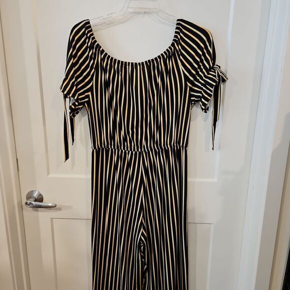 Tacera Striped Jumpsuit sz L - Picture 4 of 7